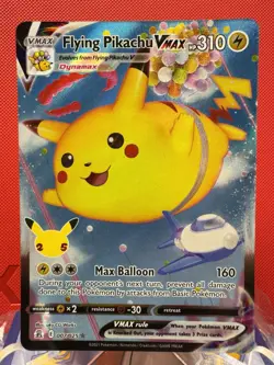 Pokemon TCG Flying Pikachu VMAX 007/025 Celebrations Full Art Ultra Rare Holo - Image 1