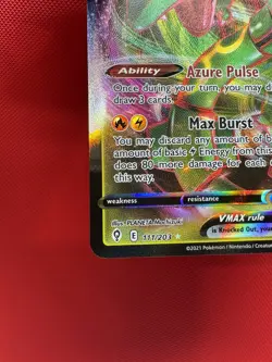 2021 Pokemon SWSH Evolving Skies Rayquaza VMAX Rare #111/203 #935 - Image 4