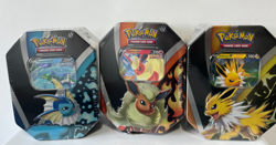 Pokemon TCG: Eevee Evolutions Tin (Set Of 3) Jolteon/Vaporeon/Flareon - Image 1