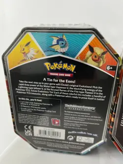 Pokemon TCG: Eevee Evolutions Tin (Set Of 3) Jolteon/Vaporeon/Flareon - Image 3