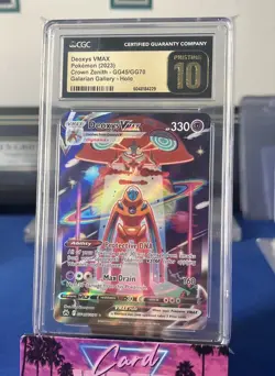 Pokemon Deoxys VMAX Crown Zenith Galarian Gallery Full Art #GG45 CGC 10 Pristine - Image 1