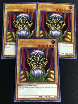 YUGIOH JUDGE MAN LCKC-EN004 1ST ULTRA X3 - Image 1