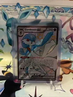 Pokemon Gardevoir EX TCG Holo Shiny Ultra Rare Card Paldean Fates 217/091 - Image 1