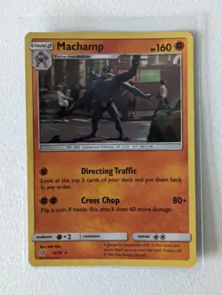 MACHAMP 13/18 DETECTIVE PIKACHU SET, RARE HOLO POKEMON TCG CARD - Image 1