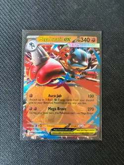Pokemon Card Mega Lucario EX 077/132 Double Rare Mega Evolution Base Set NM - Image 1