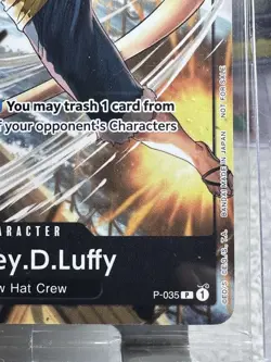 SEALED! One Piece Card- Monkey D. Luffy (P-035) English Promo Card - Image 5