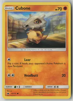 Cubone 52/111 Pokemon Crimson Invasion Common Near Mint Card NM 2 - Image 1