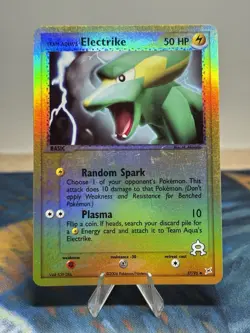 Team Aqua's Electrike 27/95 Reverse Holo Pokemon EX Team Magma Vs Card LP - Image 1