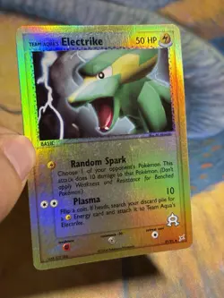 Team Aqua's Electrike 27/95 Reverse Holo Pokemon EX Team Magma Vs Card LP - Image 3