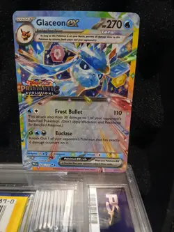 Glaceon EX Prismatic Evolutions STAMPED Promo Card 026/131 Surprise Box - Image 2