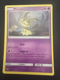 Mimikyu - 58/145 - Pokemon Guardians Rising Sun & Moon Holo Rare Card LP - Image 1