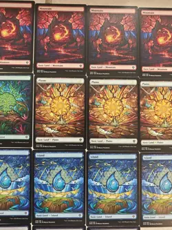 Magic Gathering Dominaria United Stained Glass Lands lot Of 19 - Image 3