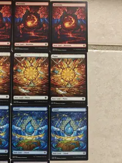 Magic Gathering Dominaria United Stained Glass Lands lot Of 19 - Image 4