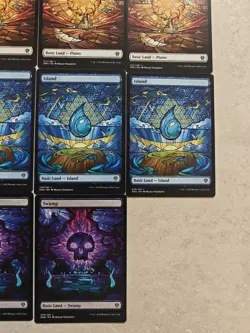 Magic Gathering Dominaria United Stained Glass Lands lot Of 19 - Image 5