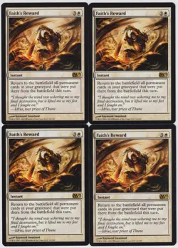 MTG 4X Faith's Reward X4 Core Set 2013 (M13) Magic - LP/MP - Image 1