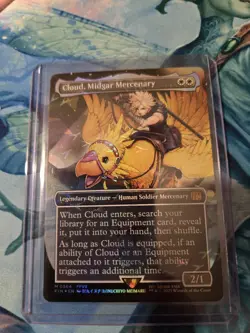 Cloud, Midgar Mercenary (Borderless Chocobo Track Foil) Final Fantasy MTG #0564 - Image 1