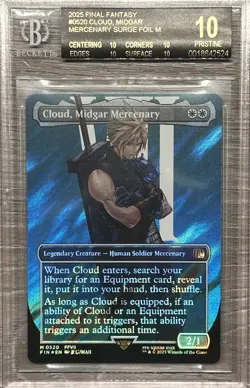 BGS 10 BLACK LABEL Magic the Gathering Cloud, Midgar Mercenary Surge Foil FF - Image 1