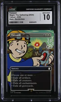 FAREWELL Fallout Borderless Rare CGC 10 Gem Mint MTG [Nostalgium] - Image 1