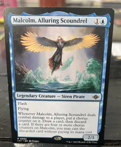 MALCOLM, ALLURING SCOUNDREL mtg NM Lost Caverns of Ixalan Rare - Image 1