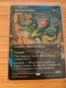 MTG Mossborn Hydra (FOIL Borderless) 0337 Foundations M/NM Free UK P&P - Image 1