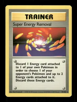 Pokemon Base Set #079/102 Super Energy Removal Rare - Image 1