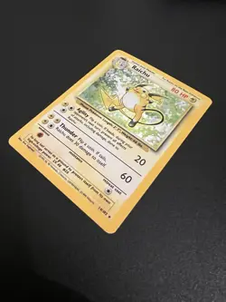 Raichu 14/102 Base Set Unlimited 1999 Pokemon Card Holo Rare NM - Image 3