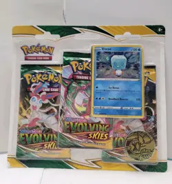 Pokemon TCG Evolving Skies Sword and Shield Booster Packs Lot of 3 Sealed - Image 2