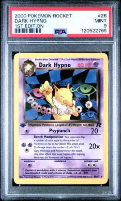 2000 Pokemon Team Rocket DARK HYPNO 1st Edition #26 PSA 9 MINT WOTC Rare! - Image 1