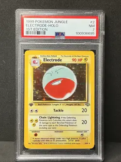 1999 POKEMON JUNGLE 1ST EDITION #2 ELECTRODE-HOLO PSA 7 - Image 1