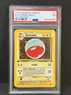 1999 POKEMON JUNGLE 1ST EDITION #2 ELECTRODE-HOLO PSA 7 - Image 2
