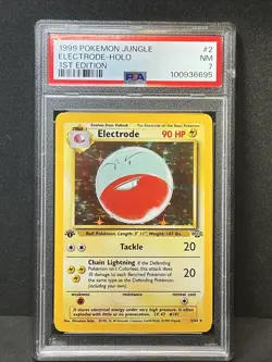 1999 POKEMON JUNGLE 1ST EDITION #2 ELECTRODE-HOLO PSA 7 - Image 3