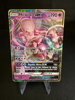Mewtwo Gx SM196 Regular Size, Black Star Promo, Pokemon, NM - Image 1