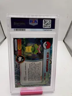 2000 Pokemon - Caterpie Holo Foil - Topps Chrome T.V. #10 Series 1 - PSA 9 Mint! - Image 2