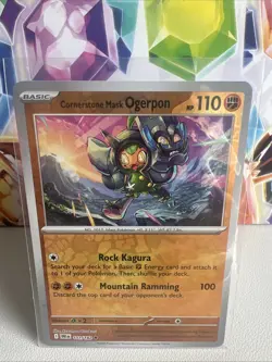 Cornerstone Mask Ogerpon 111/182 Uncommon Reverse Holo Pokemon Destined Rivals - Image 1
