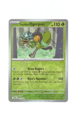 Pokemon TCG Destined Rivals, Teal Mask Ogerpon 026/182, Uncommon Reverse Holo NM - Image 1