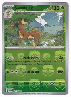 Pokemon TCG Sawsbuck 007/086 White Flare Masterball Holo Mint/ Near Mint - Image 2