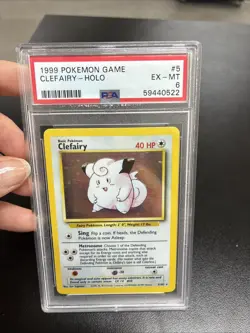1999 Pokemon Game Base Set Clefairy #5 Holo PSA 6 - Image 1