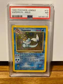 1999 Pokemon Jungle 12 Vaporeon-Holo PSA 7 - Near Mint - Image 1