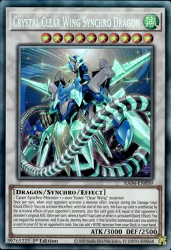 Crystal Clear Wing Synchro Dragon - Collector's Rare RA04-EN059 - NM - YuGiOh - Image 1