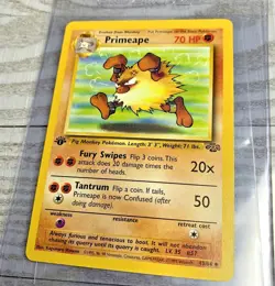 1st Edition Primeape 43/64 Jungle Uncommon Pokemon Card WOTC EX - Image 1