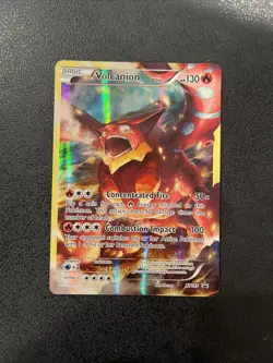 Pokemon Card TCG - Volcanion XY185 Black Star Promo XY Promo Full Art Holo - Image 1