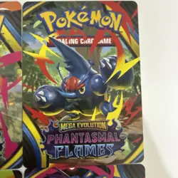 4x Pokemon Mega Evolution Phantasmal Flames Trainer Tips Art Cards full Set!! - Image 5