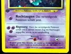 GERMAN 1st Edition Misdreavus 11/64 Neo Revelation LP Pokemon Card - Image 4