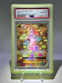 PSA 10 Nami ONE PIECE Card Game Japanese OP08-106 OP09 Special Alt Art - Image 1