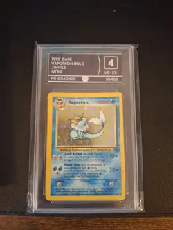 Pokemon Vaporeon 12/64 1999 Jungle Base Set Holo Rare Card - Image 1