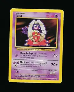Jynx 31/102 Pokemon Card Unlimited Edition Rare Non Holo Base Set 1999 NM/M - Image 1