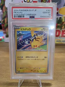 PSA 10 Pikachu 197/SV-P Gym Event WCS 2024 Promo Pokemon Card Japanese - Image 1