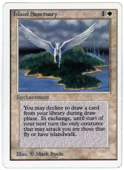 ISLAND SANCTUARY [2ED - UNLIMITED EDITION] - MTG CARD [POOR] - Image 1