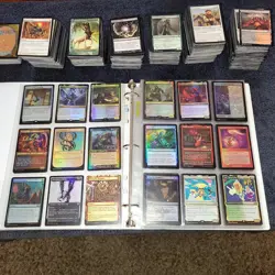16 Pages of FOILS Cards Collection in Binder. And 1,000+ Magic Cards=Bulk & Fun - Image 1