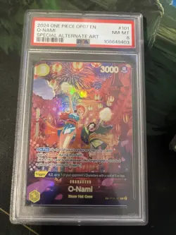 Onami SP OP07 OP06-101 Card Game PSA 8 Nami, 500 Years in the Future ENGLISH - Image 1